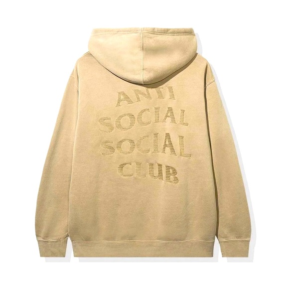 XL ANTI SOCIAL SOCIAL CLUB HOODIE- TAN - Picture 1 of 2